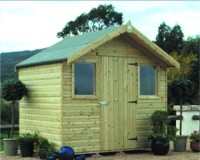 The Cabin is a very attractive design and has many uses for storage, work-shops etc - supplied & fitted by Donald Murphy Fencing Services, Waterford, Ireland